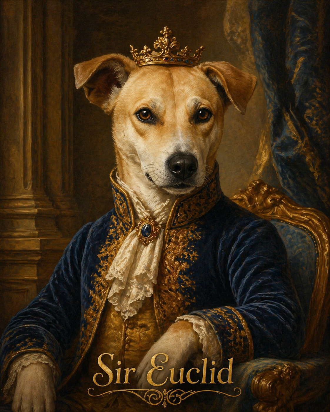 Launch example of Euclid as a regal royal portrait