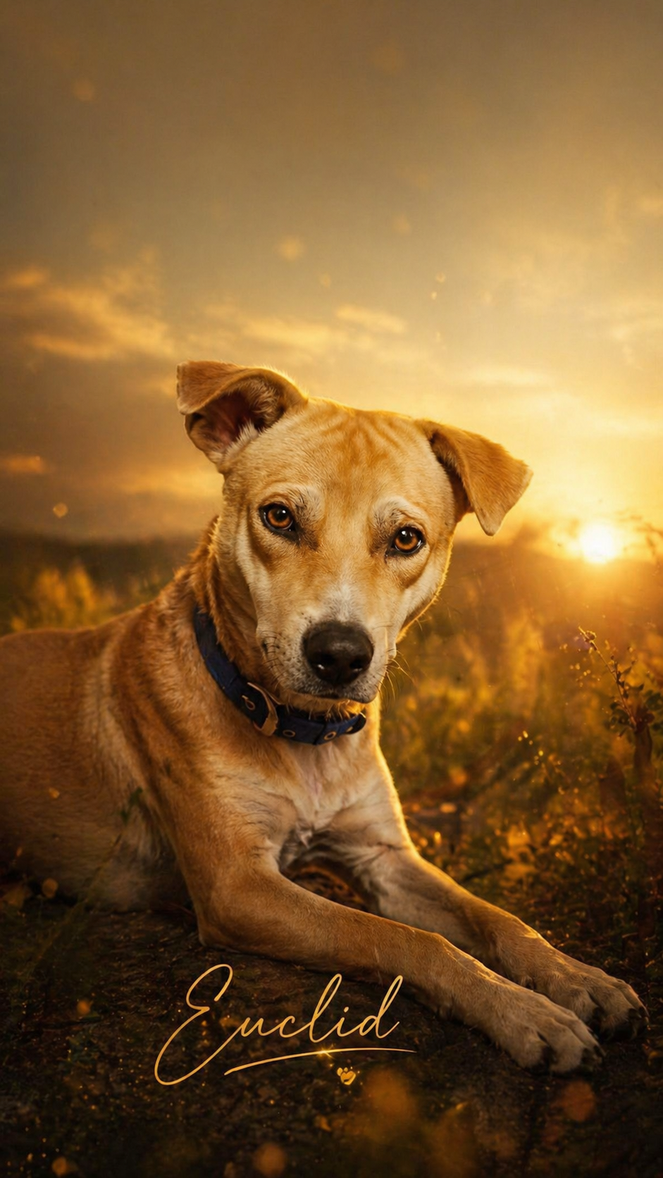 Launch example of Euclid as a soulful sunset phone wallpaper